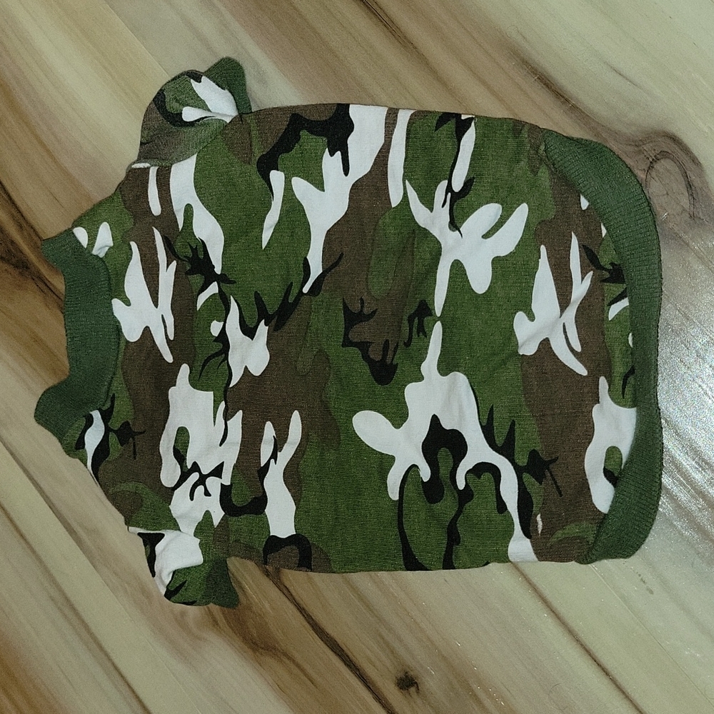 Camo Dog Shirt NWOT